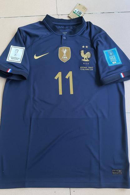 Ousmane Dembélé France 2022 World Cup Final Retro Jersey Maillot Trikot Soccer Shirt
