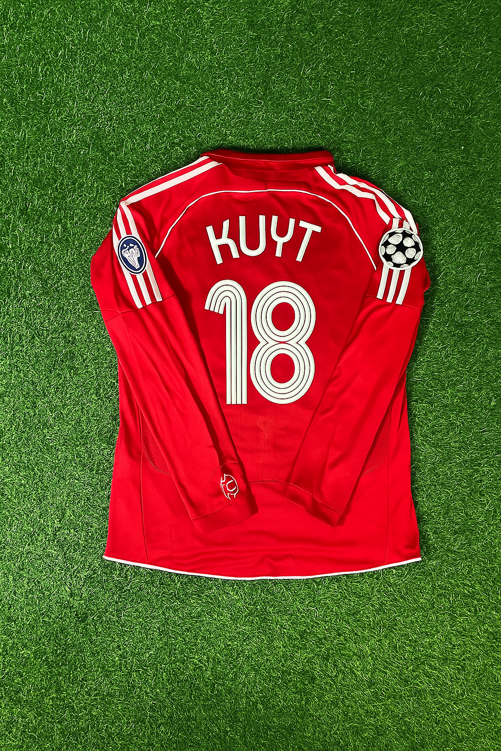 Dirk Kuyt 18 – Liverpool 2007 Athens Champions League Final Retro Kit Jersey Trikot Maillot Soccer Shirt