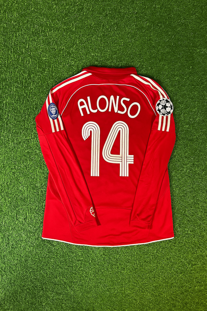 Xabi Alonso 14 – Liverpool 2007 Athens Champions League Final Retro Kit Jersey Trikot Maillot Soccer Shirt