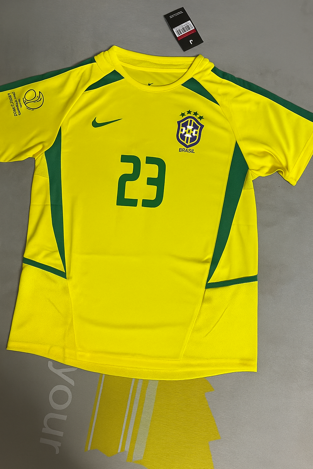 Kaká Leite Brazil 2002 World Cup Retro Football Jersey Soccer Shirt
