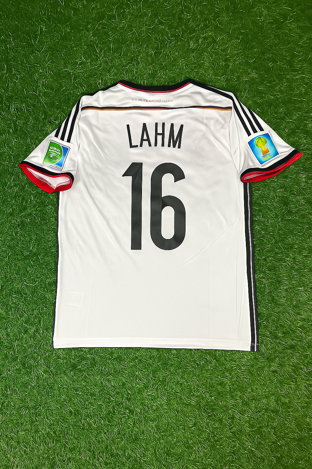 Philipp Lahm - Germany Deutschland 2014 World Cup White Retro Kit Jersey Trikot Maillot Soccer Shirt