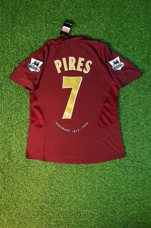 Robert Pires Arsenal 2006 Highbury Burgundy Retro Football Jersey Soccer Shirt