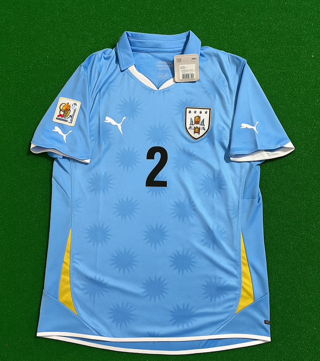 Diego Lugano Uruguay 2010 Coupe du monde Afrique du Sud Maillot rétro bleu Maglia