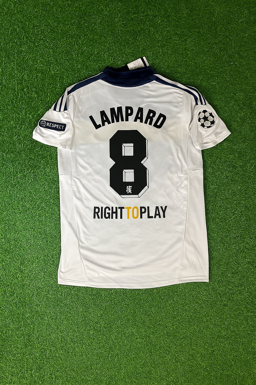 Frank Lampard 8 - Chelsea 2011 2012 Champions League White Yellow Retro Jersey Trikot Maglia