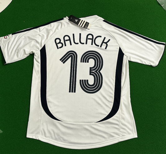 Michael Ballack Germany Deutschland 2006 World Cup White Retro Soccer Jersey Trikot Maillot Maglia