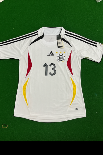 Michael Ballack Germany Deutschland 2006 World Cup White Retro Soccer Jersey Trikot Maillot Maglia