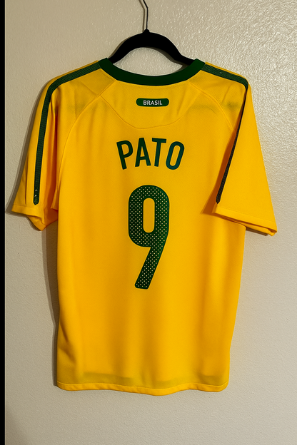 Alexandre Pato Brazil 2010 World Cup Retro Yellow Jersey Trikot
