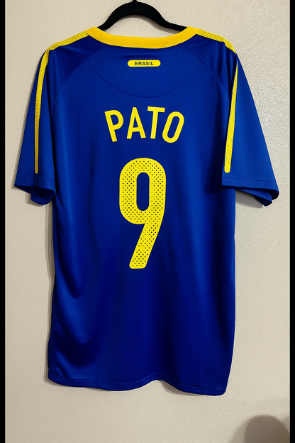 Alexandre Pato Brazil 2010 World Cup Retro Blue Jersey Trikot