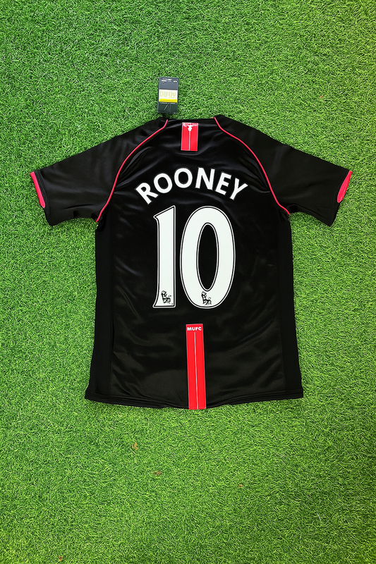 Wayne Rooney Manchester United 2007-2008 Black Retro Jersey Trikot Camiseta Maillot