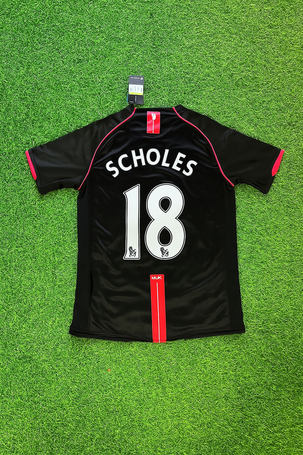 Paul Scholes Manchester United 2007-2008 Black Retro Jersey Trikot Camiseta Maillot