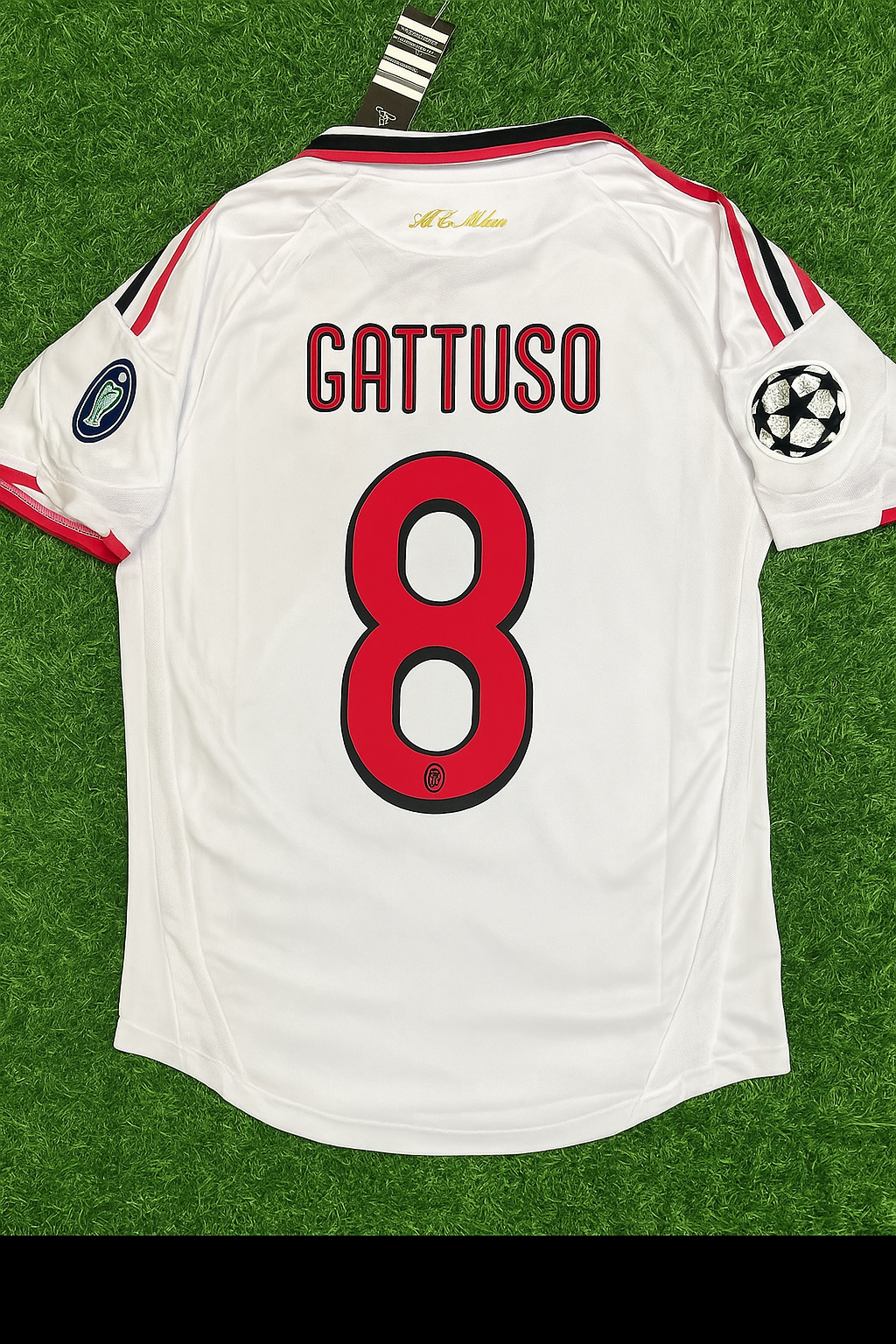 Gennaro Gattuso Milan 2009 2010 Saison Blanc Rétro Maillot Trikot Maillot