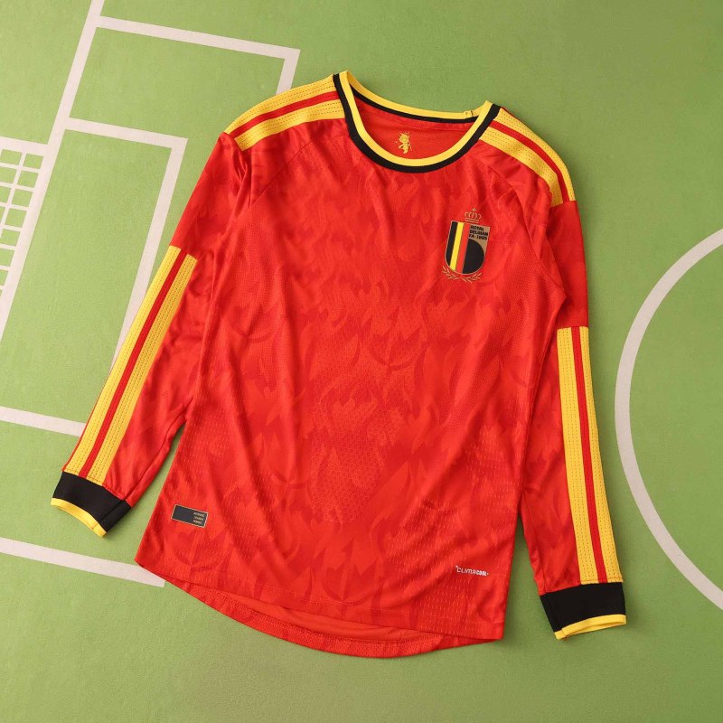 Belgien WM 2026 Heimtrikot Langarm-Trikot Trikot Maillot