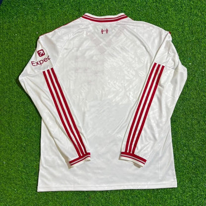 Liverpool 2027 New Season Long Sleeve Away White Football Jersey Kit