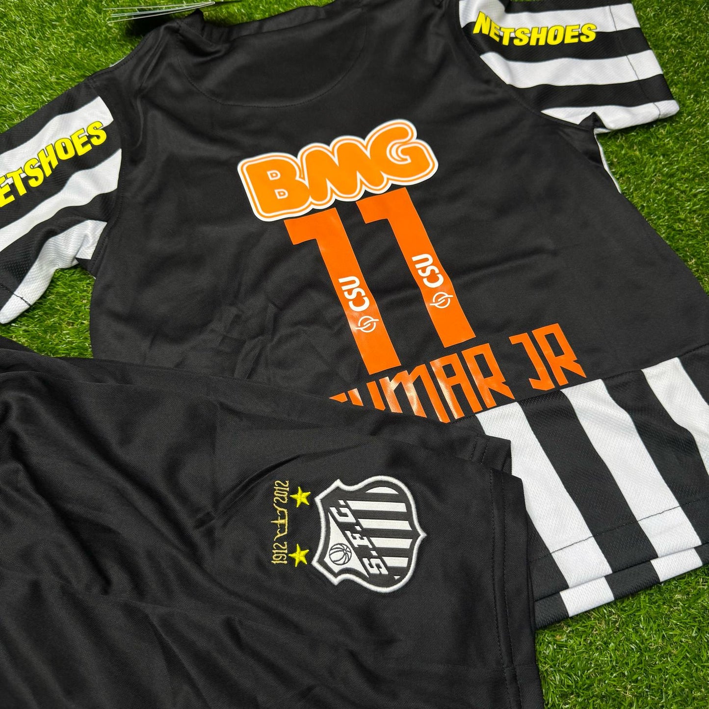 Neymar Jr Santos Fc 2009 2013 Black Kids Soccer Retro Jersey KinderTrikot Soccer Shirt