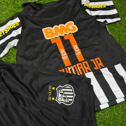 Neymar Jr Santos Fc 2009 2013 Black Kids Soccer Retro Jersey KinderTrikot Soccer Shirt