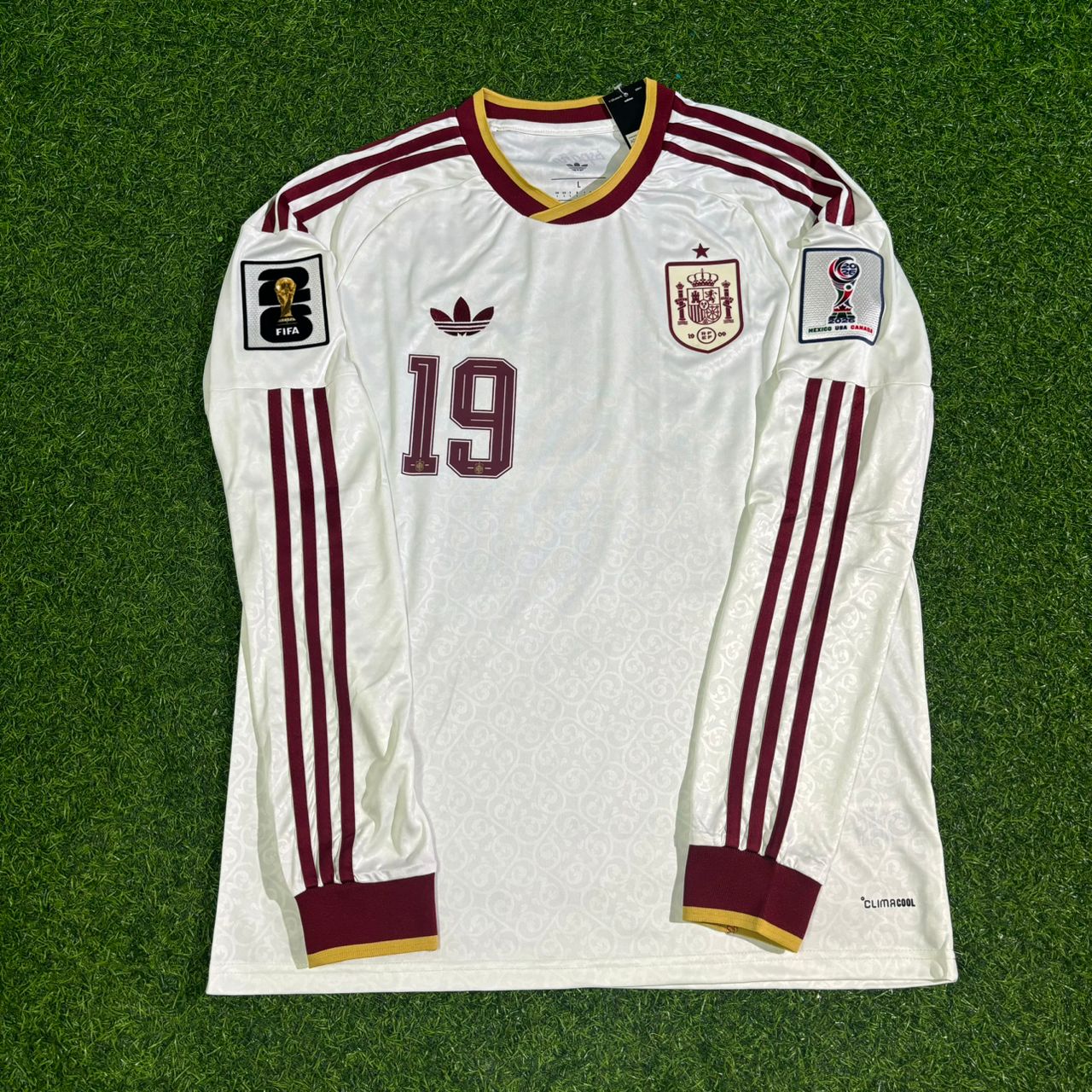 Lamine Yamal #19 Spain 2026 World Cup Away Long Sleeve Jersey Trikot Maillot