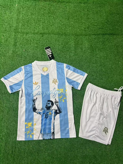 Lionel Messi GOAT Argentinien Champion Spezialtrikot Trikot Maillot Fußballtrikot