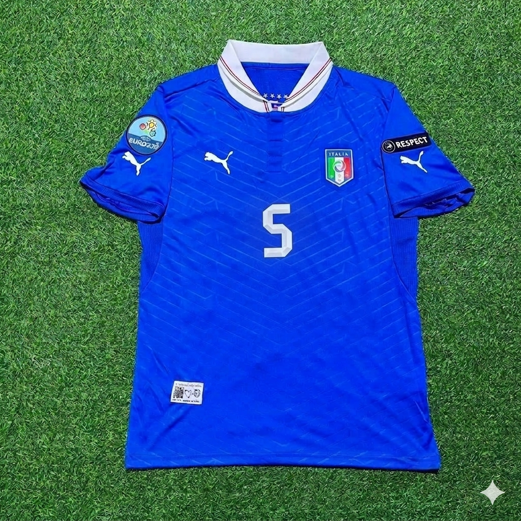 Thiago Motta 5- Italy Euro 2012 Retro Home Jersey
