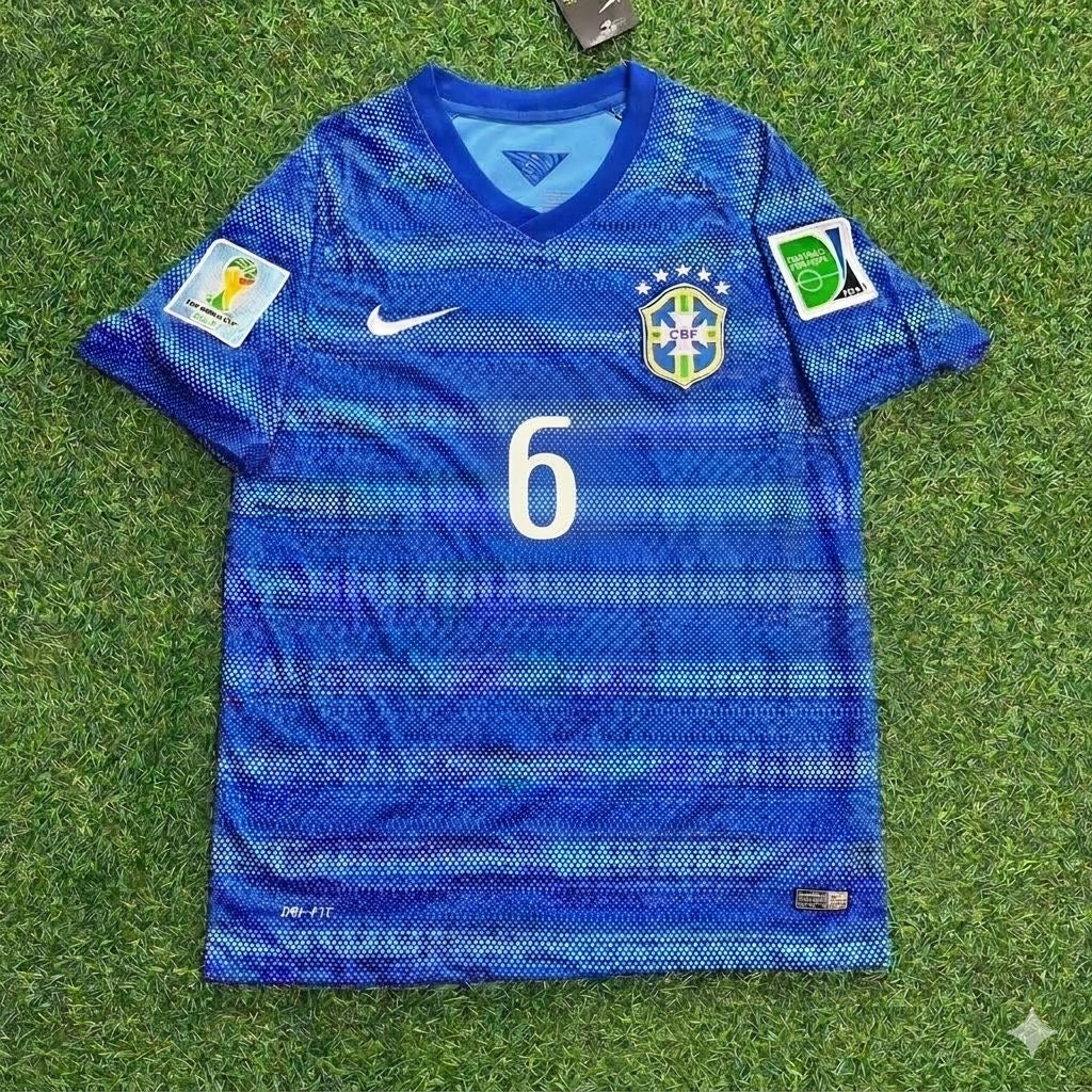 Marcelo 6- 2014 World Cup Retro Blue Jersey Trikot