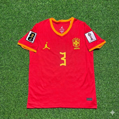 Gabriel dos Santos Magalhães 3# Brazil 2026 World Cup Long Red Jersey Trikot