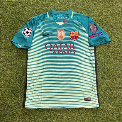 Ivan Rakitić #4 Barcelona 2016/17 Away Retro Jersey Trikot Maillot Soccer Shirt