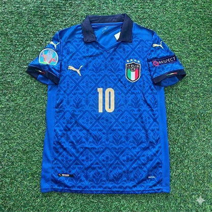Lorenzo Insigne #10 Italy EURO 2020 Final Retro Soccer Jersey – | Trikot | Maillot Soccer Shirt