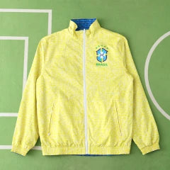Brazil 2025-26  Both Sides Football Windreaker - Windschutz Coupe-Vent - Football  Windjack
