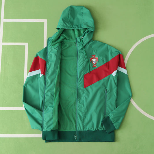 Portugal Green - Red Special Hoodie Windbreaker