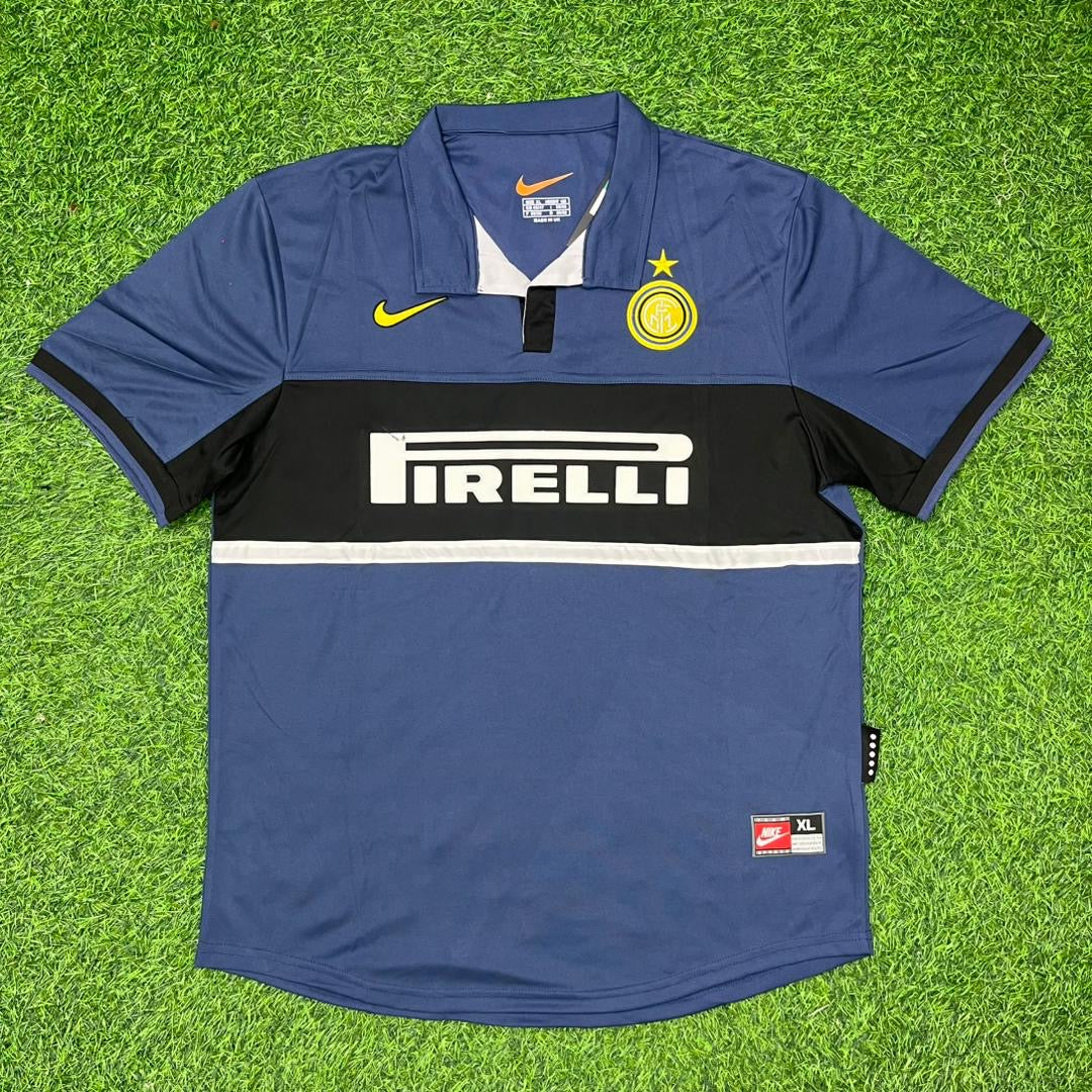 Youri Djorkaeff #6 Inter Milan 1998-1999 Home Retro Football Jersey