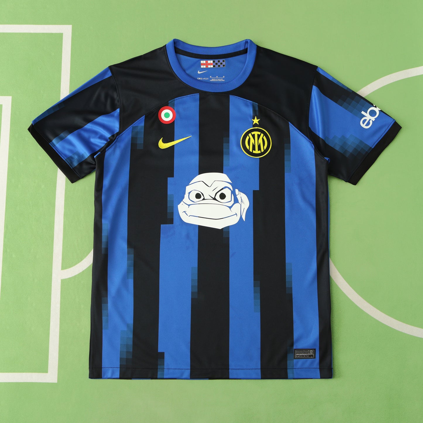 23-24 Inter Milan İç Saha Ninja Kaplumbağa Futbol Forması Maillot Trikot Maglia