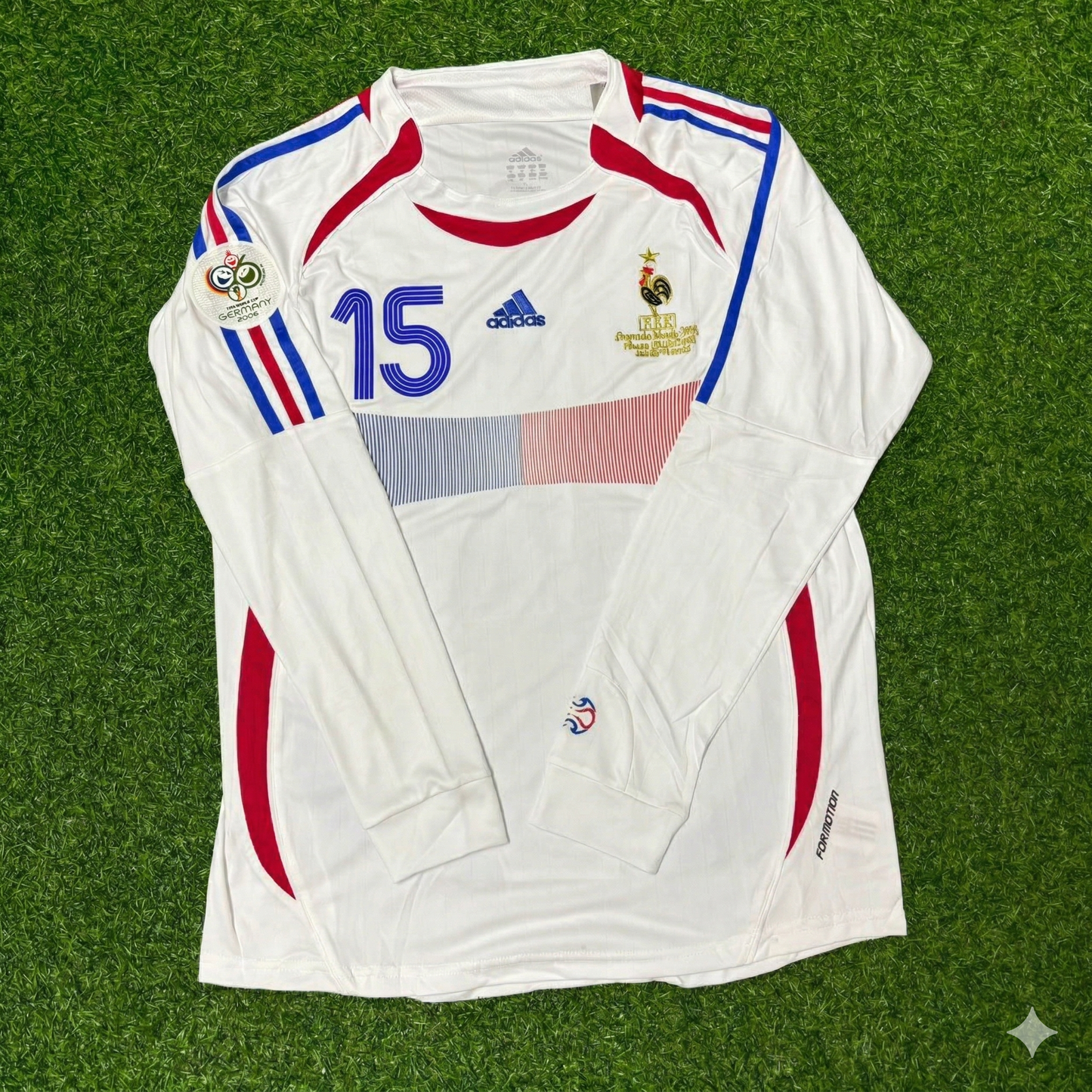 Lilian Thuram France 2006 World Cup Final Long Sleeve White Retro Kit