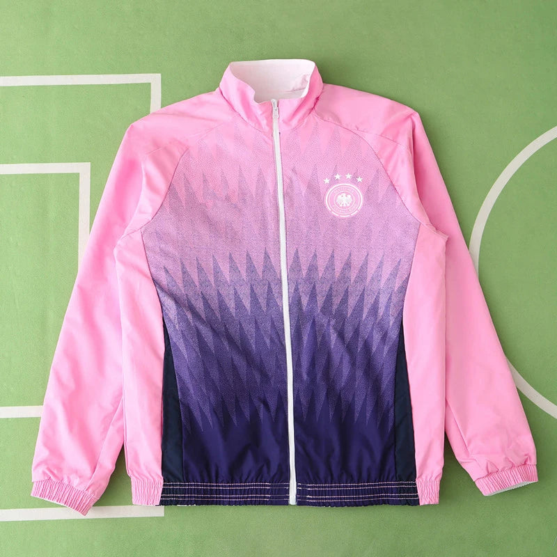 Germany Double Sides Windbreaker - Reversible Jacket White Pink