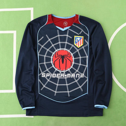 Atlético De Madrid 04/05 Season Spider-Man Themed Away Retro Jersey Trikot Soccer Shirt