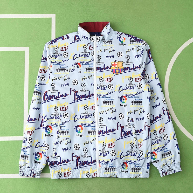 Barcelona  New Season Both Sides Football Windbreaker Windjacke
