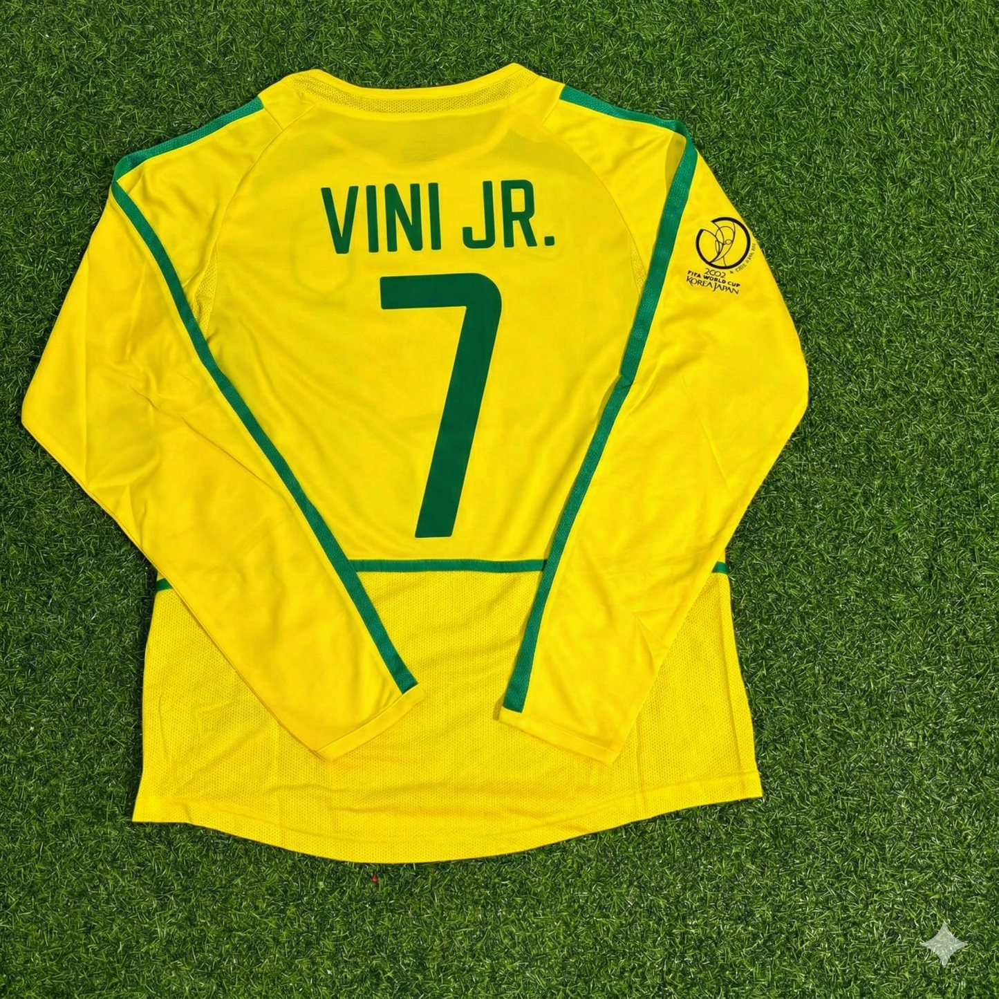 Vinicius Junior Brazil Yellow Long Sleeve Retro Football Jersey