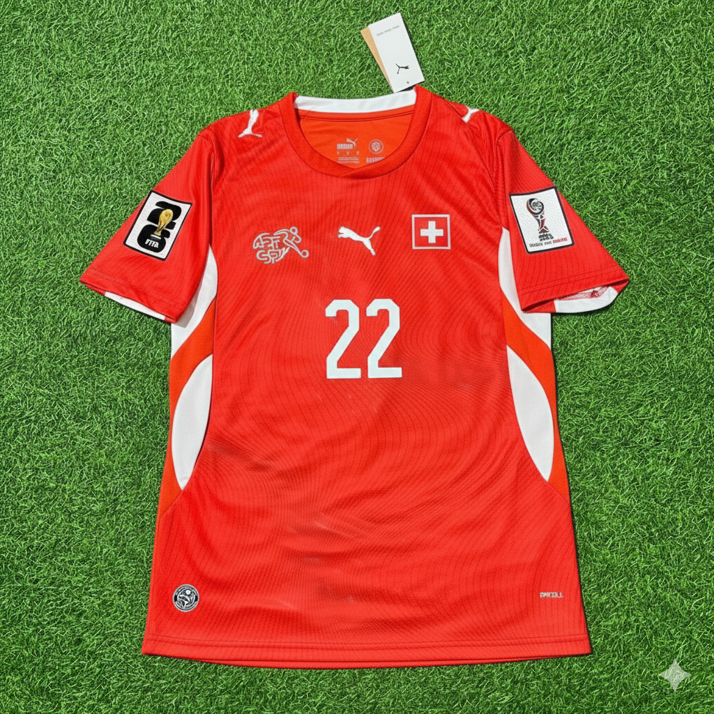 Fabian Rieder 22- Switzerland 2026 World Cup Kit Jersey Trikot Maillot