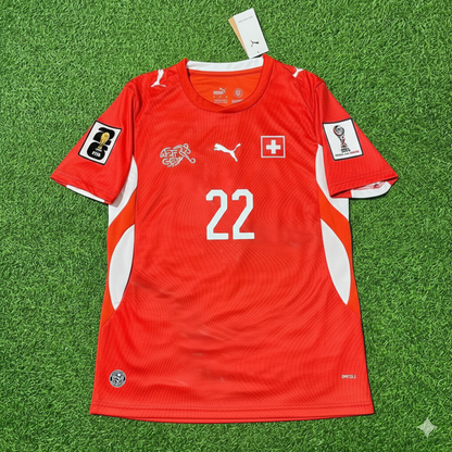 Fabian Rieder 22- Switzerland 2026 World Cup Kit Jersey Trikot Maillot