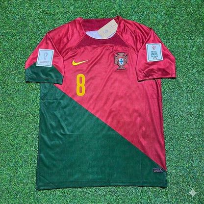 Bruno Fernandes #8 Portugal 2022 World Cup Home Retro Football Jersey