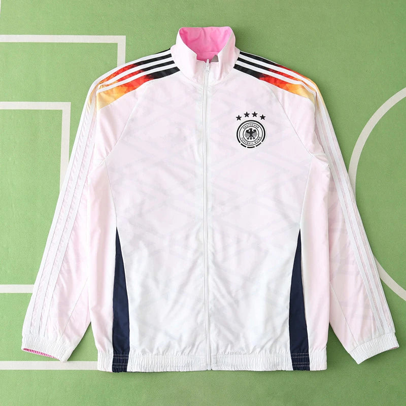 Germany Double Sides Windbreaker - Reversible Jacket White Pink