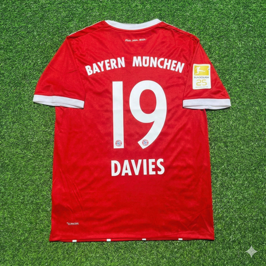 Alphonso Davies Bayern Munich 2017-2018 Retro Home Jersey