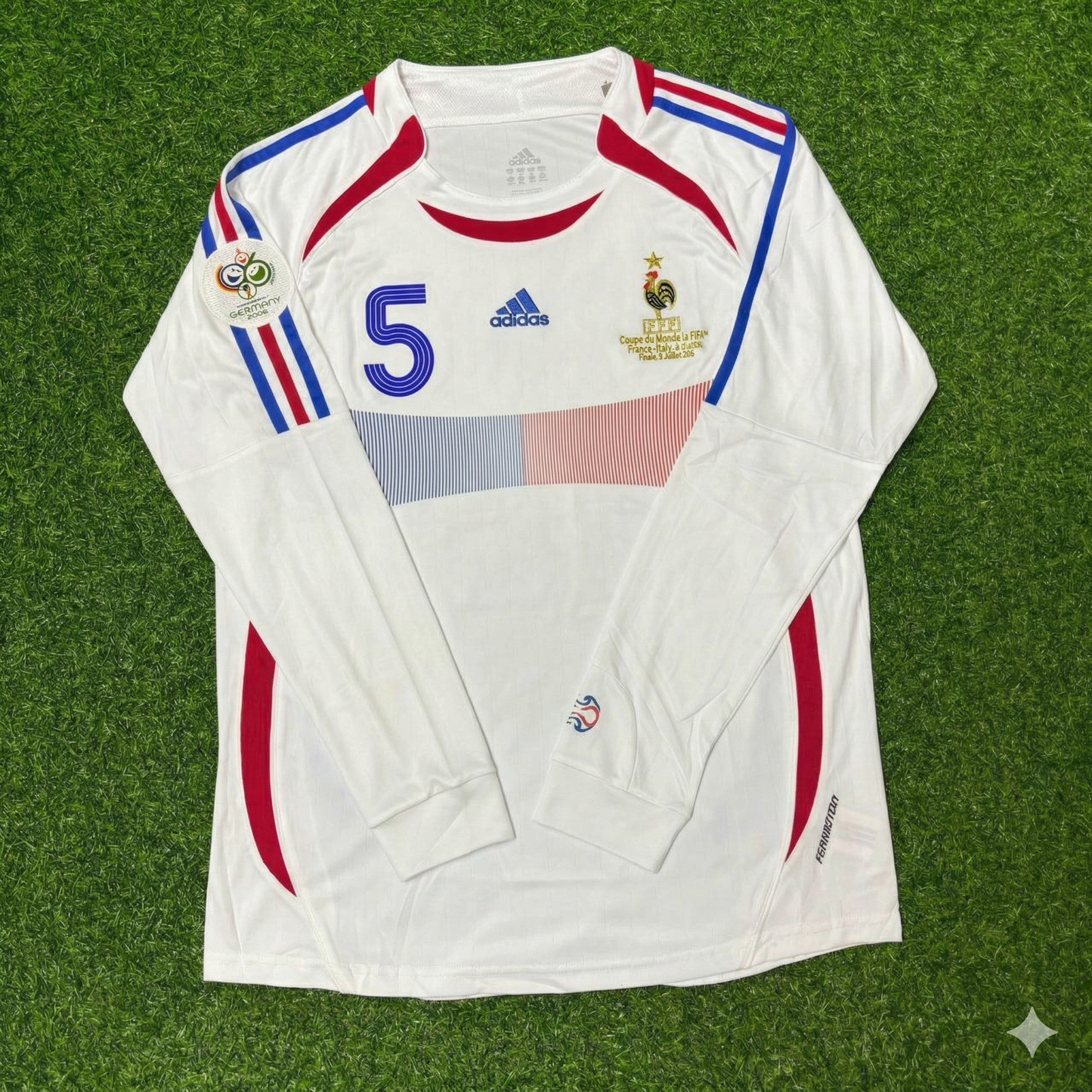 William Gallas France 2006 World Cup Final Long Sleeve White Retro Kit