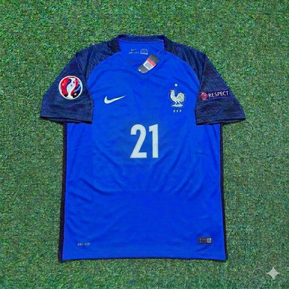 Laurent Koscielny #21 France Euro 2016 Home Retro Football Jersey