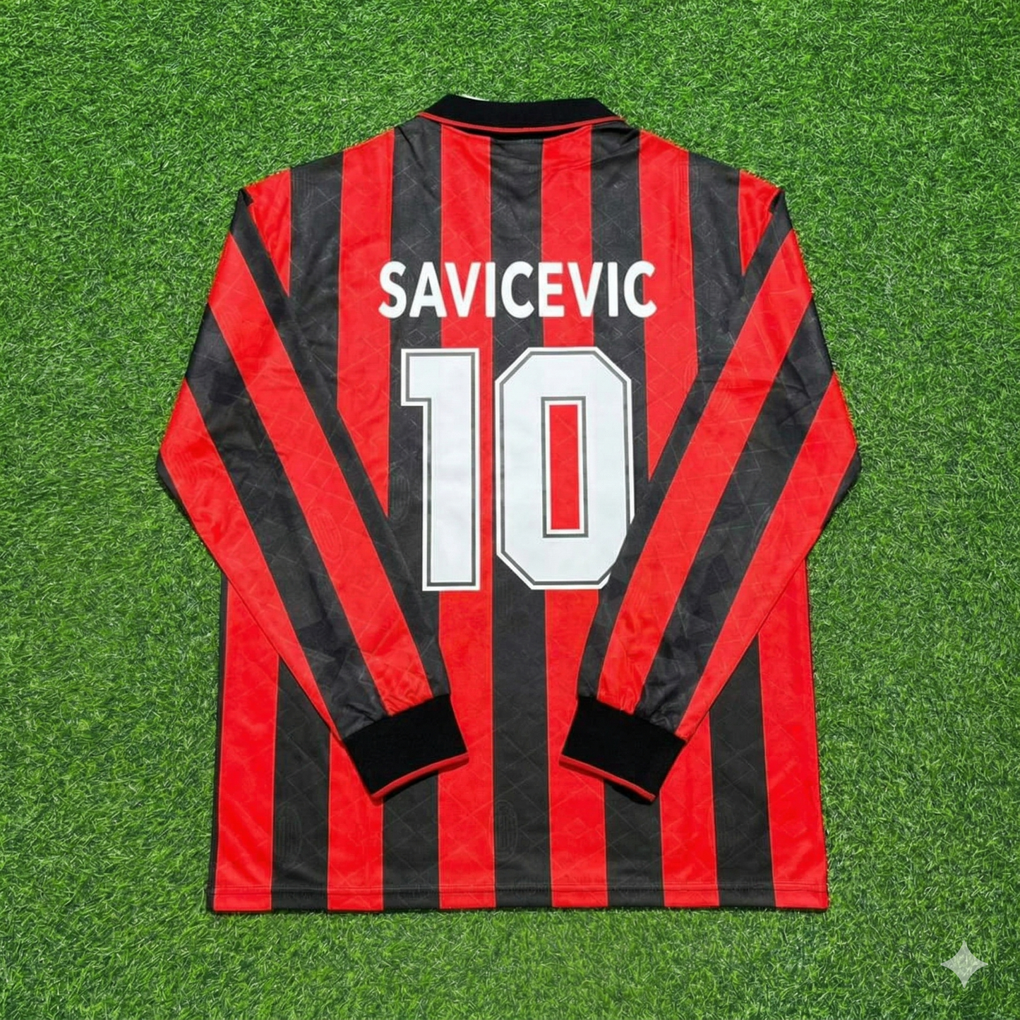 Dejan Savicevic #10 AC Milan 1993 1994 Home Long Sleeve Retro Jersey