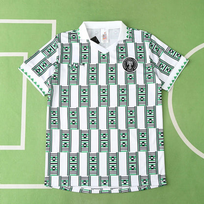 Nigeria 1994 Season Away White Retro Jersey Trikot Soccer Shirt