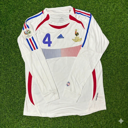 Patrick Vieira France 2006 World Cup Final Long Sleeve White Retro Kit