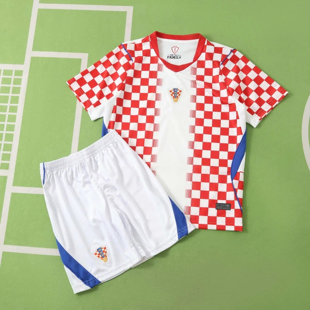 Croatia 2026 World Cup Kids Football White Jersey Kit Trikot Maillot