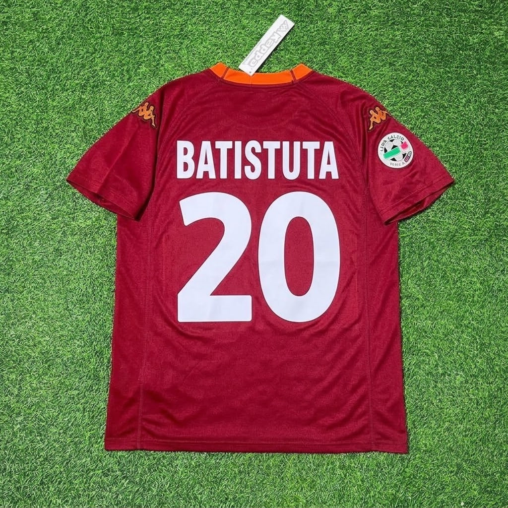 Gabriel Batistuta #20 2000-2001 Home Retro Football Jersey