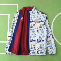 Barcelona  New Season Both Sides Football Windbreaker Windjacke