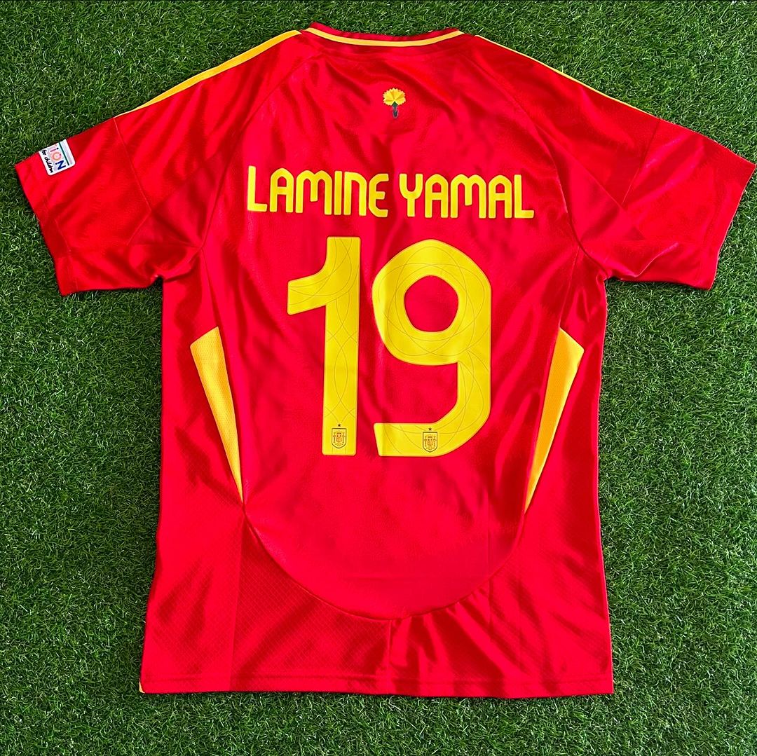 Spain Lamine Yamal EURO 2024 Football Jersey Maillot Trikot Camiseta