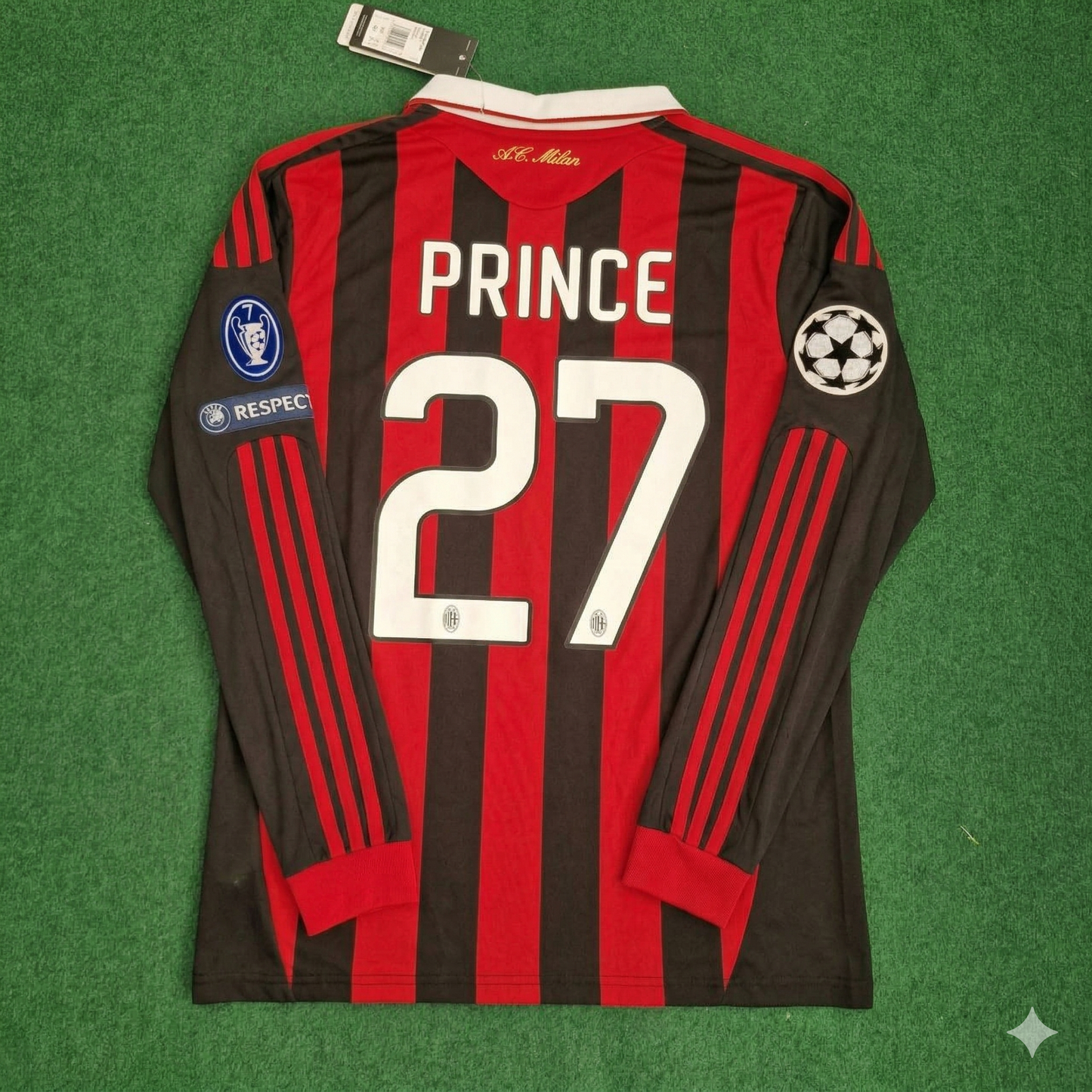 Kevin-Prince Boateng Milan 2009 2011 Retro Long Sleeve Jersey Maillot Trikot Maglia